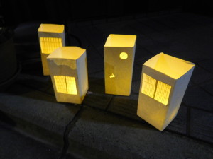 Lanterns placed in the city
